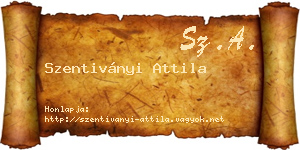 Szentiványi Attila névjegykártya