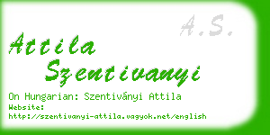attila szentivanyi business card