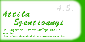 attila szentivanyi business card